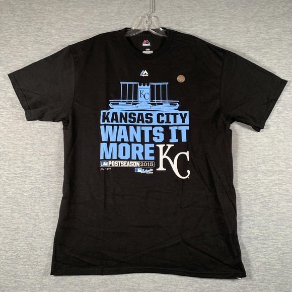 Majestic Other - Kansas City‎ Royals Shirt Mens Large Black MLB Baseball Majestic Postseason Tee